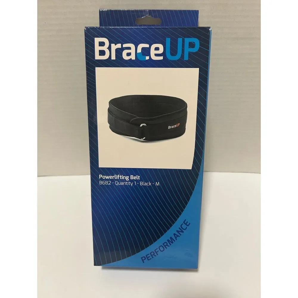 Braceup Powerlifting Belt Black Medium B682